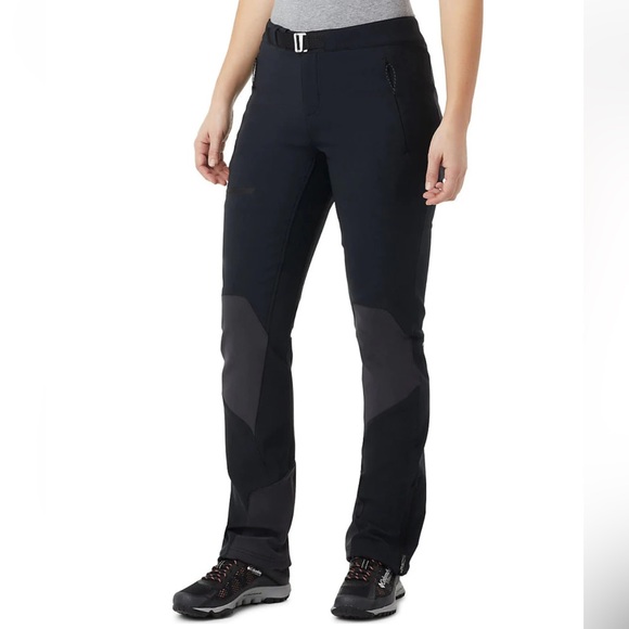 Columbia Black Titan Ridge Belted Trail Hiking Pant Omni Heat Shield Womens 12 - Picture 1 of 16
